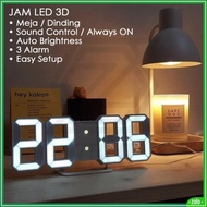 [zolo] Jam Dinding LED 3D / Jam Mej X5T6 Jam Dinding analog best selle
