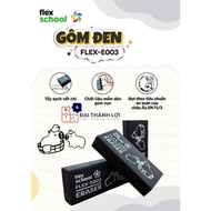 [E003]Combo of 5 black erasers (Large/Large SIZE)Flex Learn FLEX-E003 Eraser, cleans, does not tear 