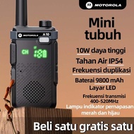HT MOTOROLA A10 / MOTOROLA HANDY TALKY RADIO HT/ 10WATT IP54 9800MAH ANTENA RADIO HT TWO WAY RADIO