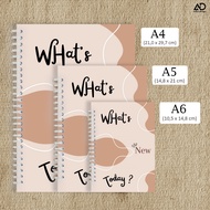 "WHAT'S NEW TODAY?" NOTEBOOK NOTEBOOK/ BEAUTIFUL AESTHETIC DIARY BOOK/ A4/ A5/ A6/