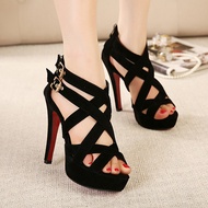 ebay quick-selling through Lazada Women High Sandals hollow Stiletto Heel women s shoes Foreign trad