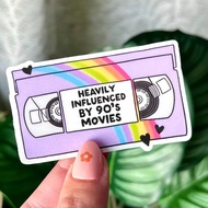 Waterproof Sticker "Heavily influenced by 90's movies" - cute stickers buy in bulk at cheap price M0