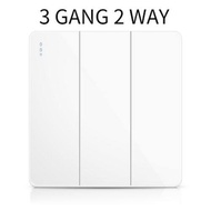 LEJIA Ultra Rimless Wall Switch 13amp Modern Lighting Switch Universal 3 Pin Plug Socket with USB Wh