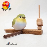 MY PET BIRD Mini Sandalwood Game Table/Bird Toys Specially Designed For Green Eyes/Relieve Anxiety/E