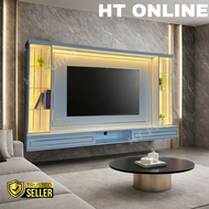 HT ONLINE 8ft Modern TV Cabinet Malaysia | Hanging Tv Cabinet | Wall Mounted TV Console | Living Roo