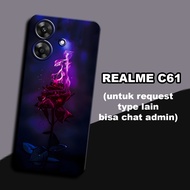 CC34 Flexible rubber softcase/ for realme c61 Flower Motif/case realme c61 realme c61 casing realme 