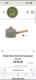 日本製造 Made in Japan 🇯🇵 野田琺瑯有蓋單柄鍋 14cm  Noda Horo Enamel Saucepan 14 cm