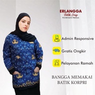 PRIA KEMEJA The Latest Korpri Shirt For Women Masakini Original Full Furing Elegant Batik Shirt Tunic For Women Today ASN Batik Shirt For Women Modern Batik Shirt For Men And Women