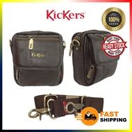 KICKERS ORIGINAL GENUINE LEATHER SLING POUCH WAIST BAG MEN WOMEN CROSSBODY BEG PINGGANG KULIT BRANDE