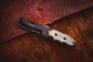 Tops Knives Mini Pry黑電木柄撬棒直刀5160鋼-TOPS MPK-01