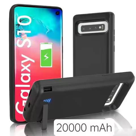 20000mAh Battery Charger Cases for Samsung Galaxy S10 S10e Silicone Shockproof Battery Case Slim Pow