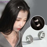 HUIMAO 2/4/6pcs/set Hair Braid Tubes, Y2K Hollow Out Silver Round Hairclasp, Hair Accessories Hair B