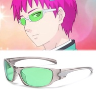 Same style as Shinji Ikuzawa from Bakuhan cos Sunglasses 2D Green Sunglasses Photo Funny Millennium 