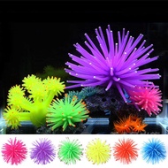TeekerPet Aquarium FishTank Decoration Ornament Luminous Imitated Sea Anemone Simulated Sea Urchin C