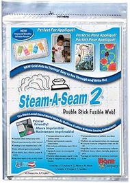 Warm Company Steam-A-Seam 2 Double Stick Fusible Web-9"X12" Sheets 5/Pkg (5517)