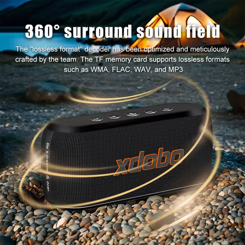 60W Subwoofer XDOBO X8 IV Wireless Bluetooth Speaker 8000mAh Deep Bass Outdoor Smart Phone TV Home C