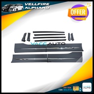 Toyota Alphard Vellfire AH30 ANH30 AGH30 2015-2023 Side Skirt Door Panel Modellista Bodykit Chrome G