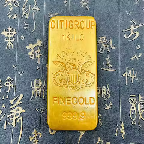 1 Kilo Gold Bar non-magnetic US Precious Metals Exchange Bar Badge Square Coin Collection Decoration