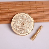 Round pure copper column, carved ash pressure, 5 c 圆纯铜提柱雕花灰压5厘米3.5厘米4.5厘米 香道套装 香篆用品 用具zj3.11B