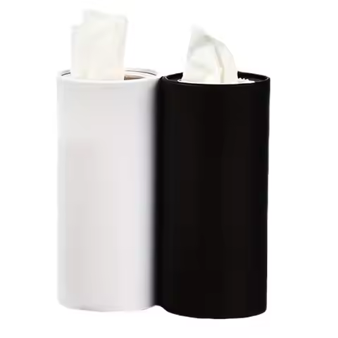 2pcs Multifunction Car Tissue Box Cup Holder Tissue Holder Car Tissues Cylinder Round Tube Tissue Co