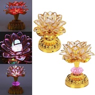 [Shamjina] LED Lotus Buddhist Lights Color-Changing Buddha Lotus Lamps Battery-Operated