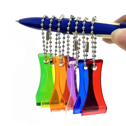 1/3/8pcs 7 Color Lottery Scraper Keychain Transparent Plastic Scratch Tool for Lottery TicketsXXZZ