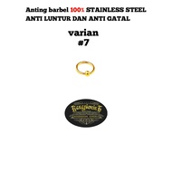 BARBEL PIERCING GOLD/EMAS ANTING ANTI LUNTUR 100%TITAIUM