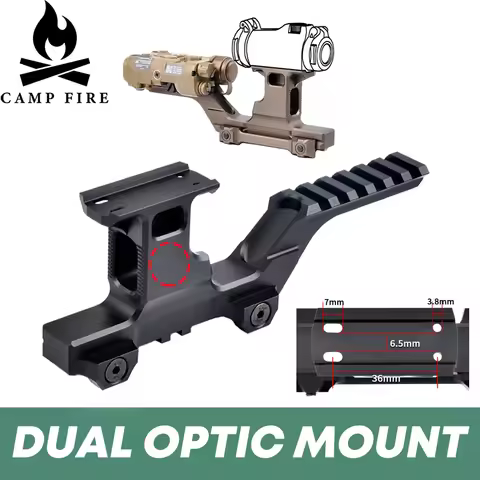 Tactical Dual Optic Mount Miniature Red Dot Scope Mount High Centerline Mount AIMPOINT and Trijicon