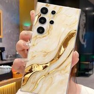 1 ชิ้น เคสโทรศัพท์นิ่มใสลายหินอ่อนสีทอง เข้ากันได้กับ เข้ากันได้กับ Honor, Galaxy A04e/12/A13/A14/A3