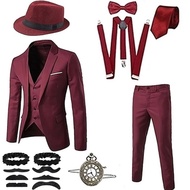 1920S Gatsby suit hat men's vest shirt engagement party decoration