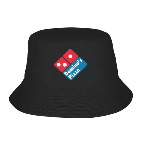 Men Women Dominos Pizza Bucket Hat Foldable Fisherman Hats Summer Fashion Fishing Caps Hip Hop Graph