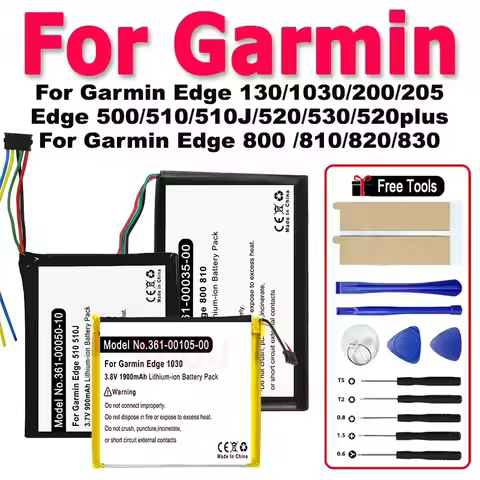 Battery For Garmin Edge 130 3LA037240,1030,Edge 510 510J,800 810,Explore 820,520,500,200,520 plus 36