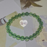 Natural 7mm Green Strawberry Quarts stone bracelet