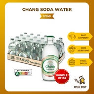 [Bundle of 24] Chang Soda Water Bottle 325ml - Thailand, Sugar-Free, Sparkling