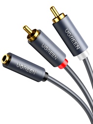 UGREEN 3.5 female to 2RCA male cable 20cm for Cell phone Speaker TV DVD