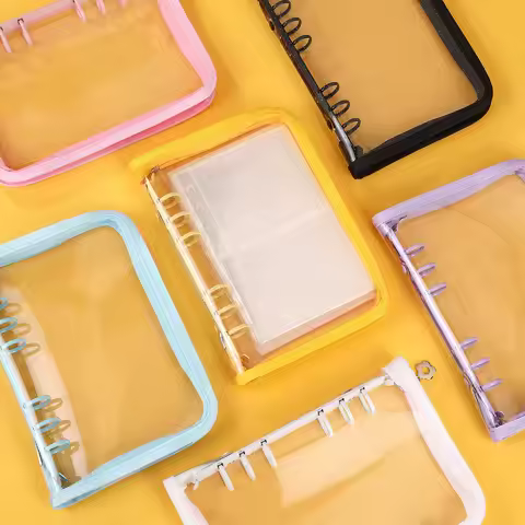 A5 Binder Cute Transparent Binder Notebook Filing Cabinet A5 Ring Pockets Leaf Filing Cabinet A5 Mac