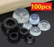 100PCS Rubber Stopper PVC Stopper Anti Slip Pad Clear Stopper Black Rubber Stopper