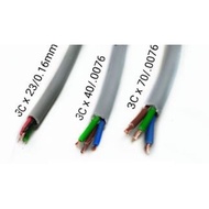 Loose Cut (1 Meter) -  Flexible Cable / temporary cable / 3C / 2C (3 core / 2 core per meter Q Lite) electrical electric