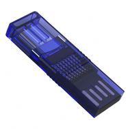 Others - type-c多功能讀卡器USB三合一雙頭接口支持tf卡otg手機透明讀卡器（藍色）
