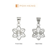 Poh Heng Jewellery 18K Flower Pendant in White Gold