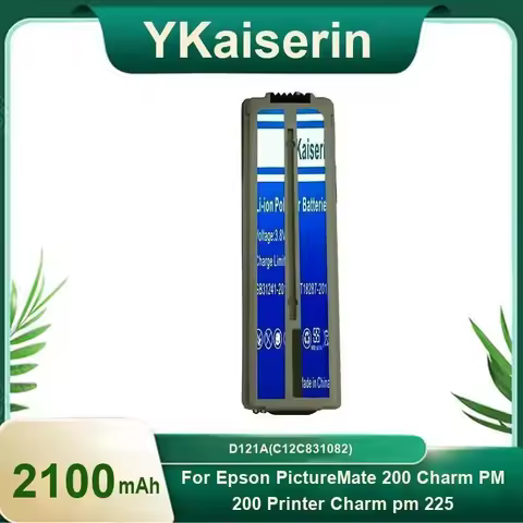 YKaiserin Battery D121A (C12C831082) 2100mAh For Epson PictureMate 200/Charm PM200 Printer Charm PM 