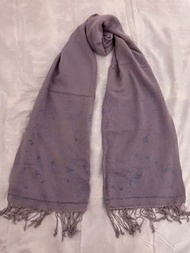 Pashmina+Silk Shawl/Scarf羊絨釘珠刺繡披肩/圍巾