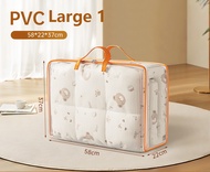 EUNICE Large Capacity Foldable Storage Bag Waterproof Transparent Clothes Storage Box Reusable Dust-