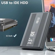 3.5 2 Ef Inch IDE Hard Disk Enclosure HDD SSD USB To PATA HD External Aluminum Alloy Case Drive