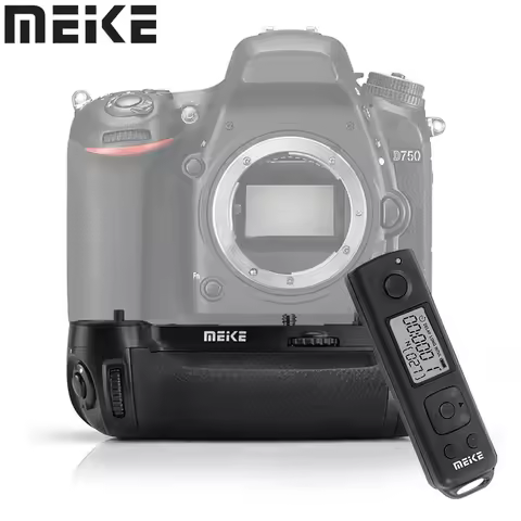 Meike MK-DR750 Vertical Battery Grip for Nikon D750 Camera as MB-D16 with 2.4G Wireless Timing Remot