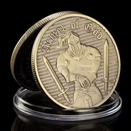 J3readystock Medieval Style Knight Lucky Coin Gift Coin Love Friendship Cross Couple Guardian Coin D