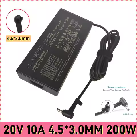 20V 10A 4.5*3.0mm 200W AC Adapter Laptop Charger For MSI Chicony Huawei GF66 MS-1563 1582A200A022P A