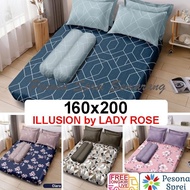 Harga Spesial ✩ Sprei Lady Rose 160X200 Illusion / Sprei Lady Rose
