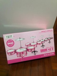 （日本直送） 全新未開封 Kids Jazz Drum Set Part 6 兒童爵士鼓套裝 6 -粉紅色-