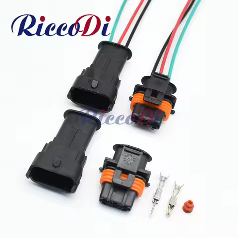 1 Set 3 Pin 1928404074 Seald Automotive Connector Car Fuel Pressure Plug For Bosch Wire Connector El